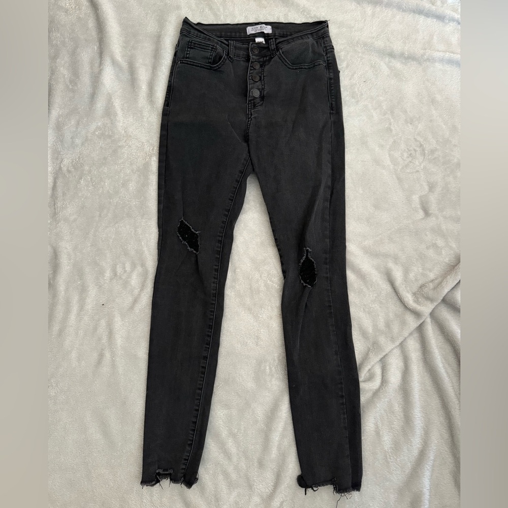 Judy Blue Black Distressed Jeans